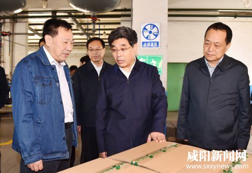 10月11日，市委书记岳亮深入兴平市督导环保突出问题整改工作时，在陕西宝塔山油漆公司详细了解生产工艺和脱硫改造情况。 本报记者 杨宇晗 摄